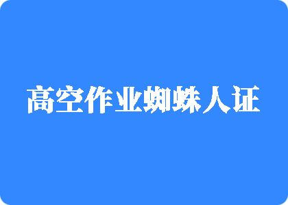 冒白蒋高空作业蜘蛛人证